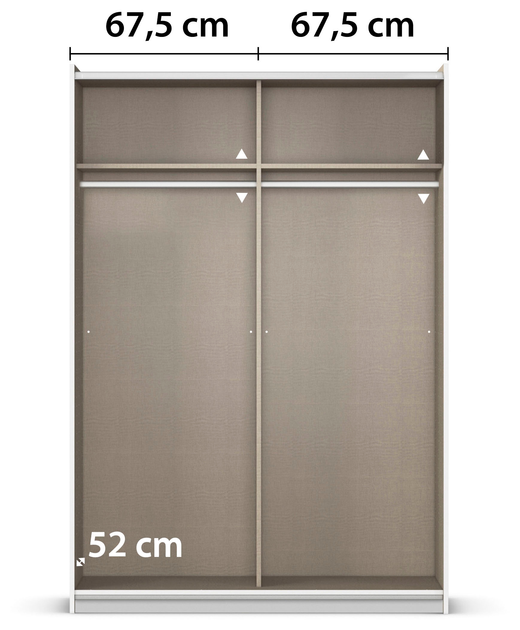 rauch Schwebetürenschrank »Subito Kleiderschrank Bestseller« Schlafzimmerschrank Schrank Garderobe mit 4 Spiegelelementen