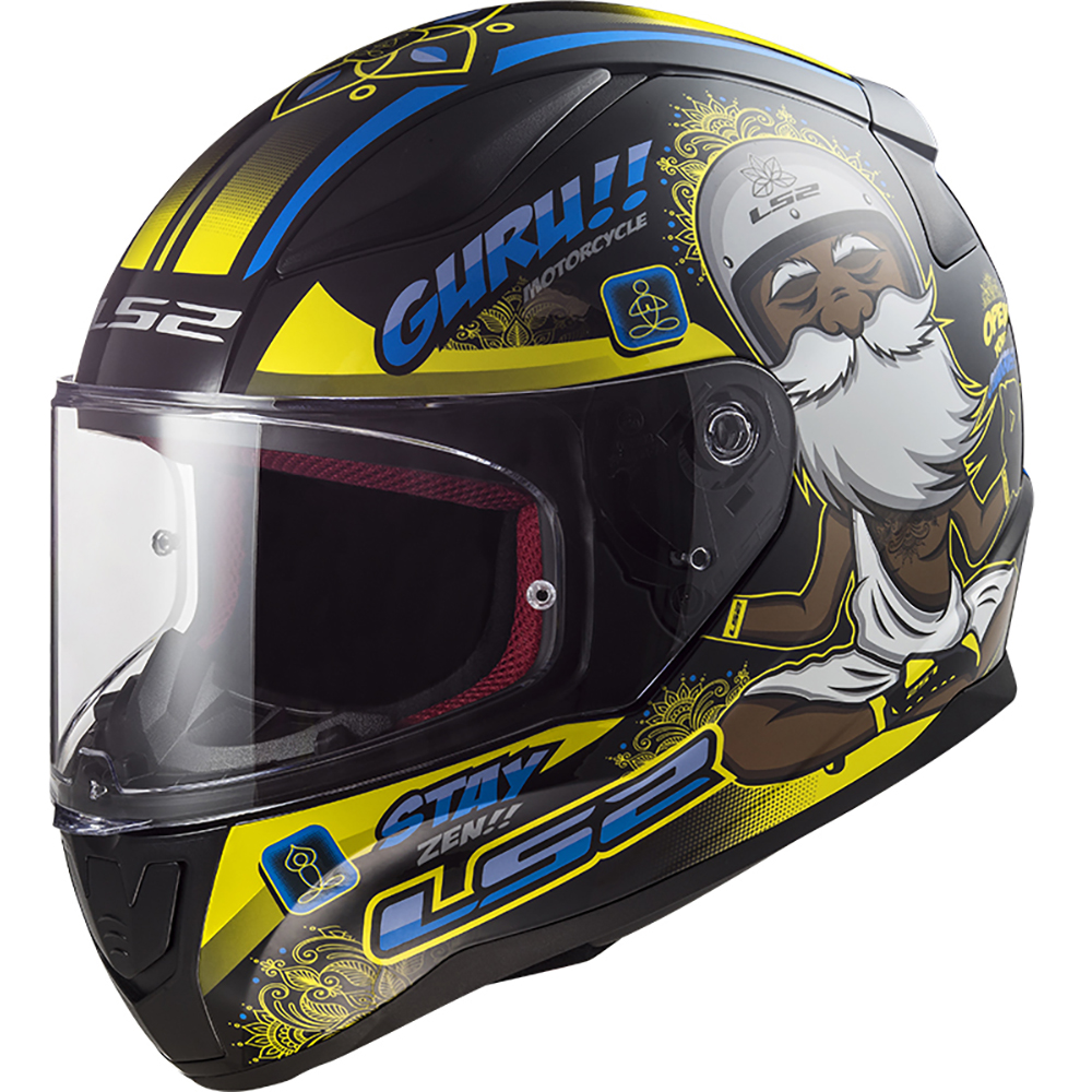 LS2 - Casque FF353 Rapid Buddha Noir / Jaune / Bleu