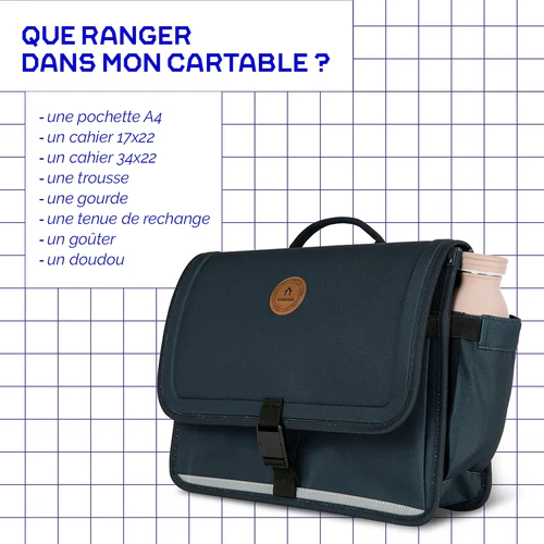 Cartable Discover Small Maranello bleu marine