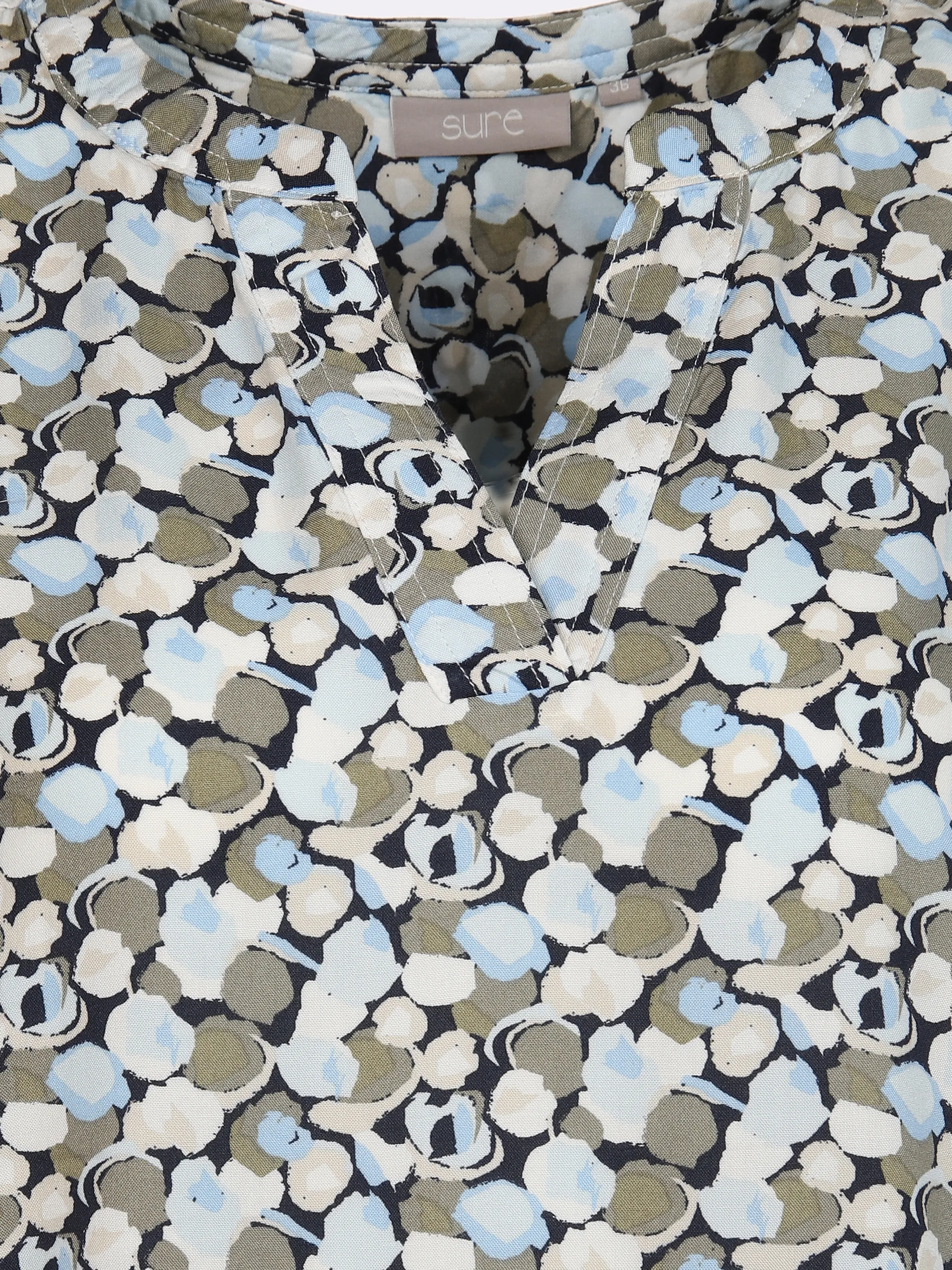 Damen Schlupfbluse mit Alloverprint