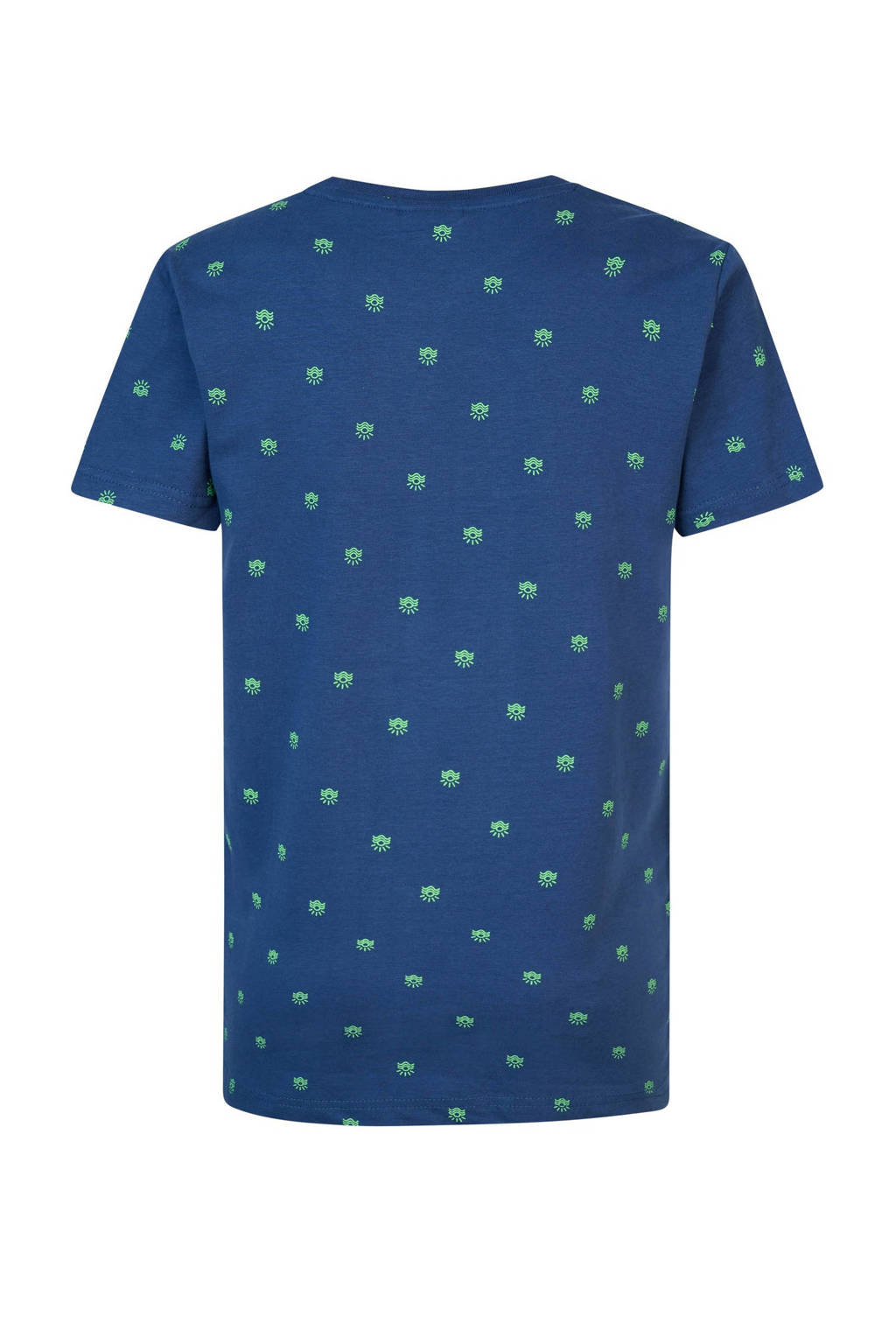 Petrol Industries T-shirt met all over print blauw