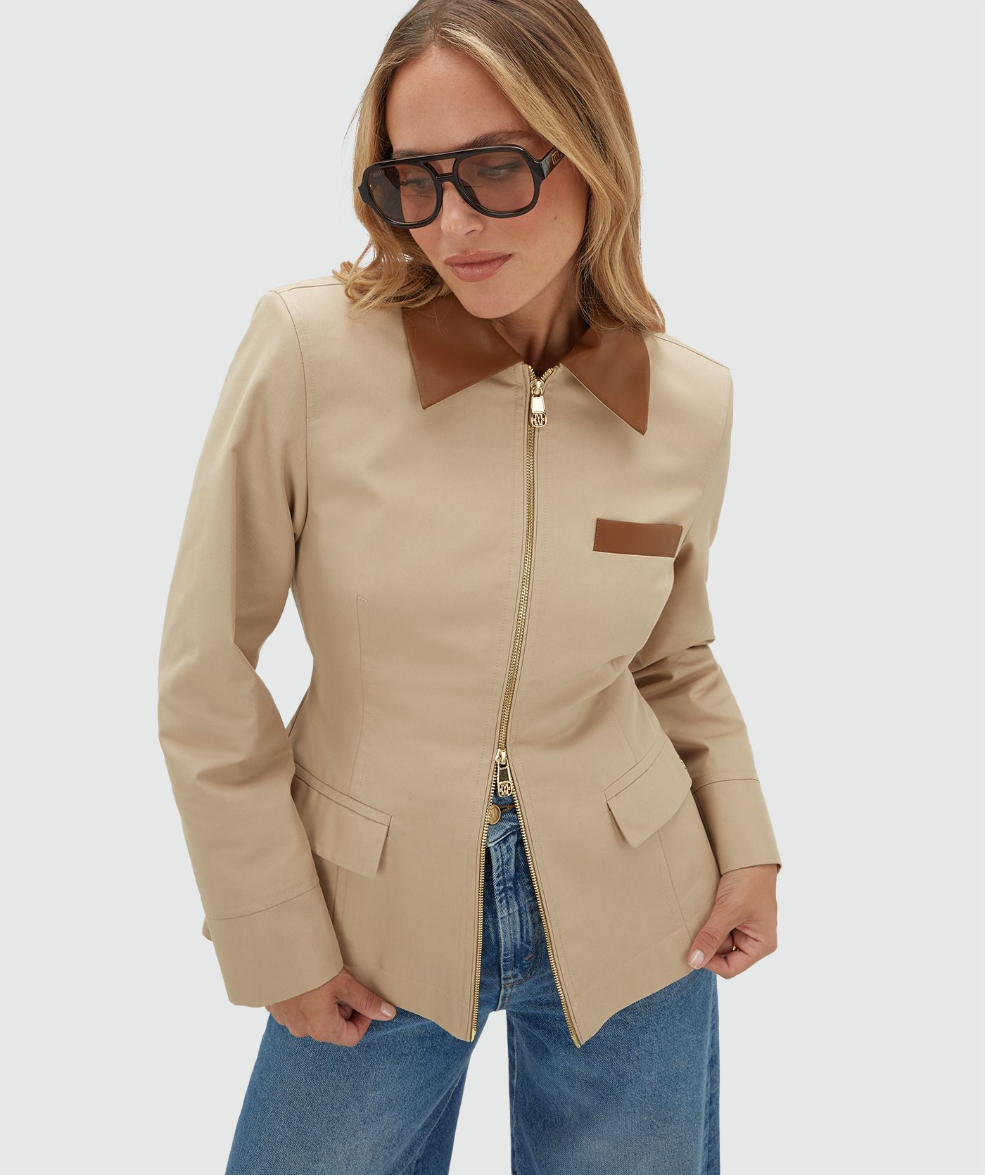 JV-TROY fitted jacket - beige