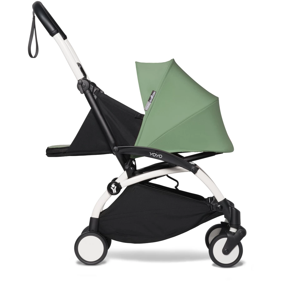 BABYZEN Kinderwagen YOYO2 0+ White mit Neugeborenenaufsatz Peppermint
