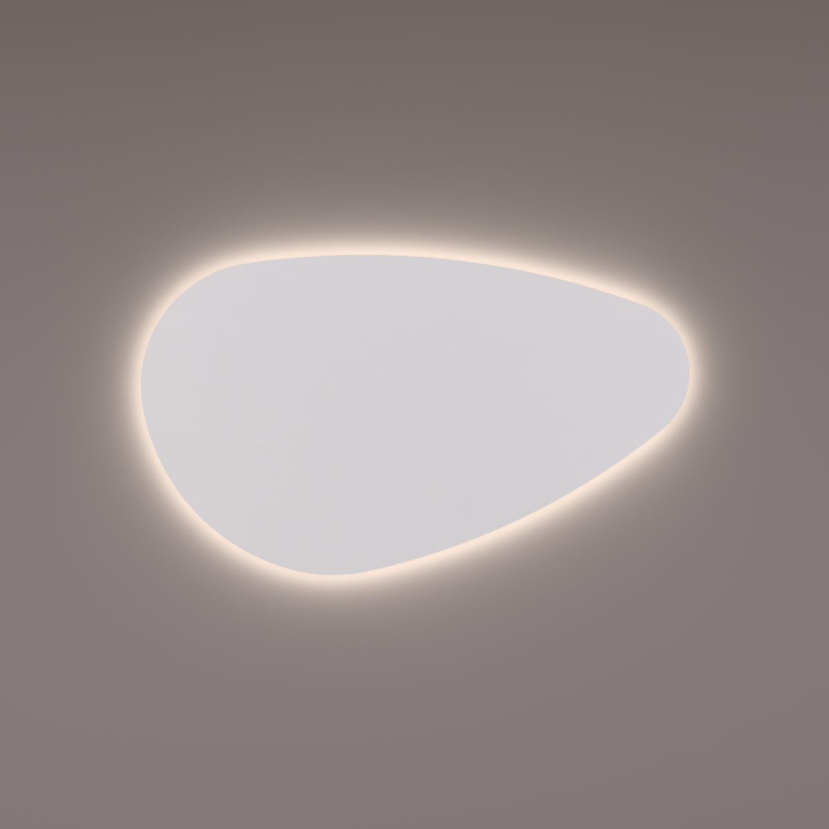 Hipp Design B03 organische spiegel 140x80cm met verlichting en verwarming
