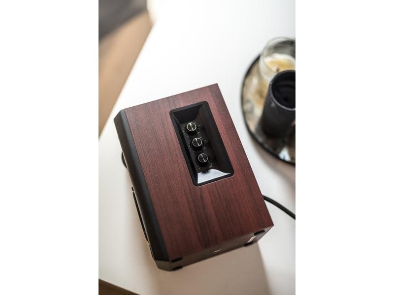 Edifier Regallautsprecher Paar S350DB mit Subwoofer Braun Aktive 2.1 Lautsprecher mit Subwoofer und Bluetooth