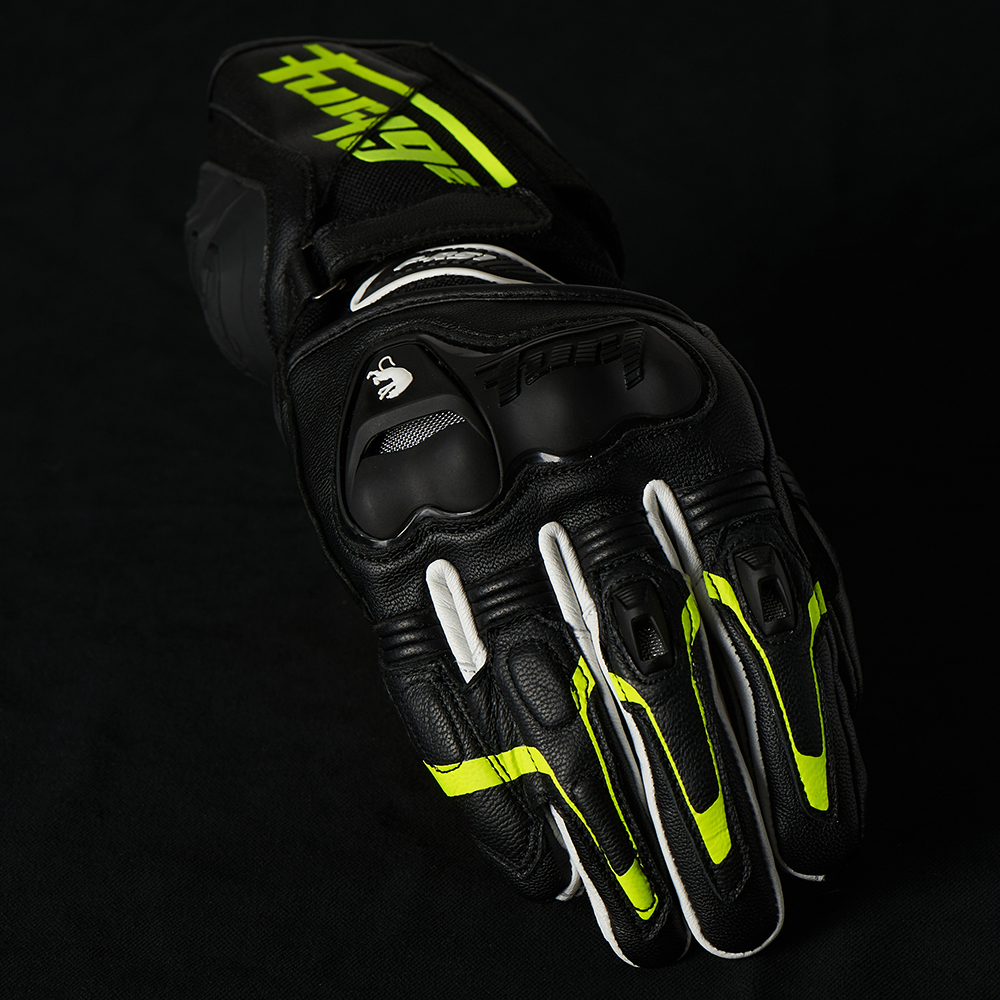 Furygan - Gants F-RS1 Noir / Jaune fluo / Blanc