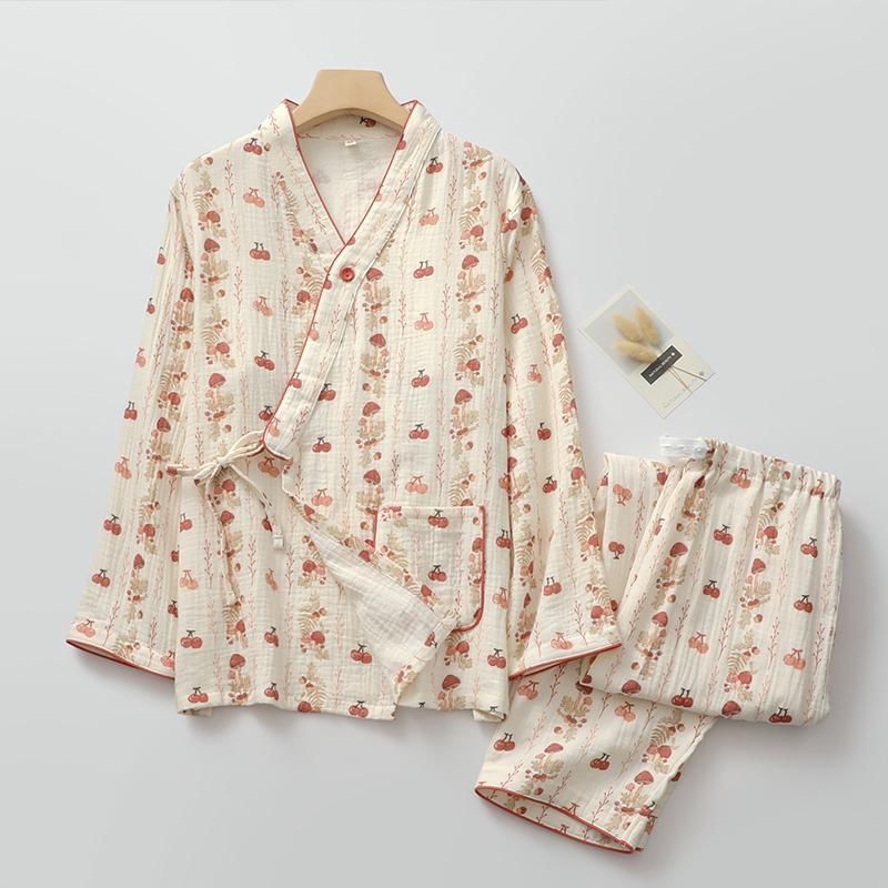 Finlies - Pyjamaset: Top met lange mouwen en fruitprint + broek