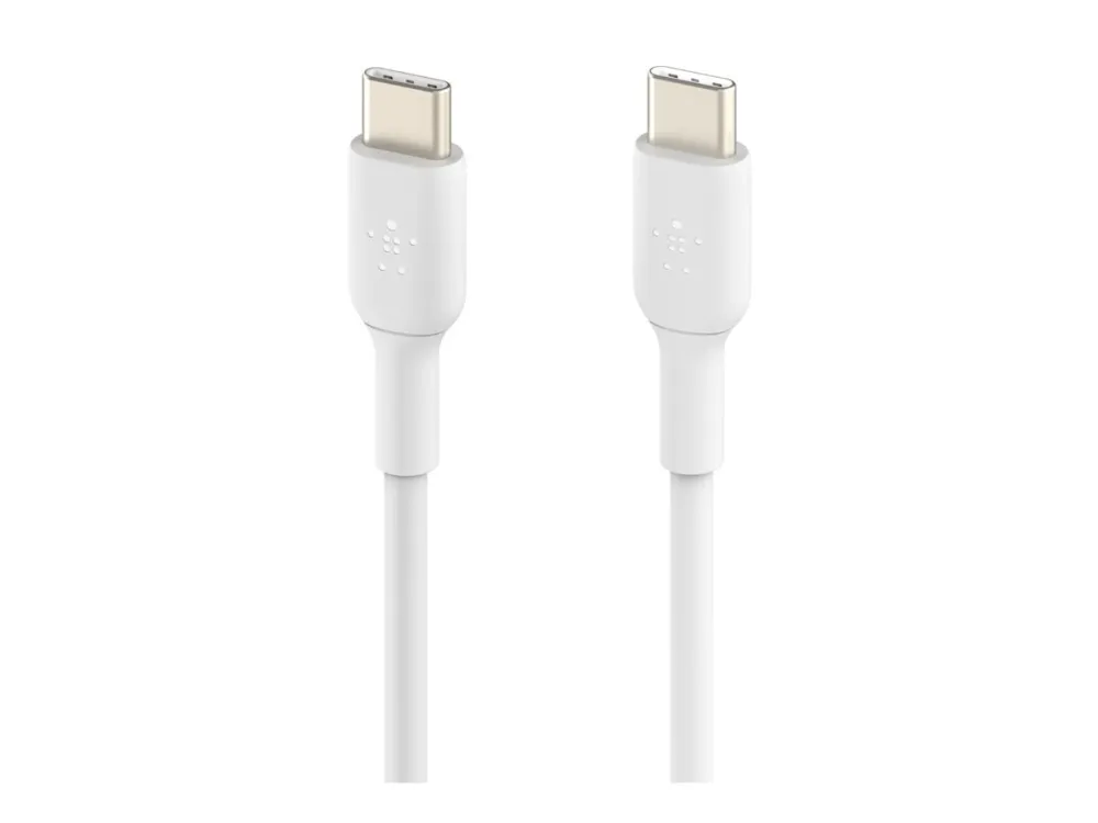Belkin BoostCharge - USB-kabel - 24 pin USB-C (han) til 24 pin USB-C (han) - 2 m - hvid