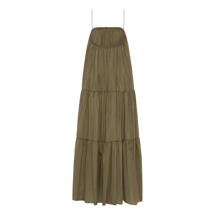 Matteau Robe Voluminous Tiered | Vert olive