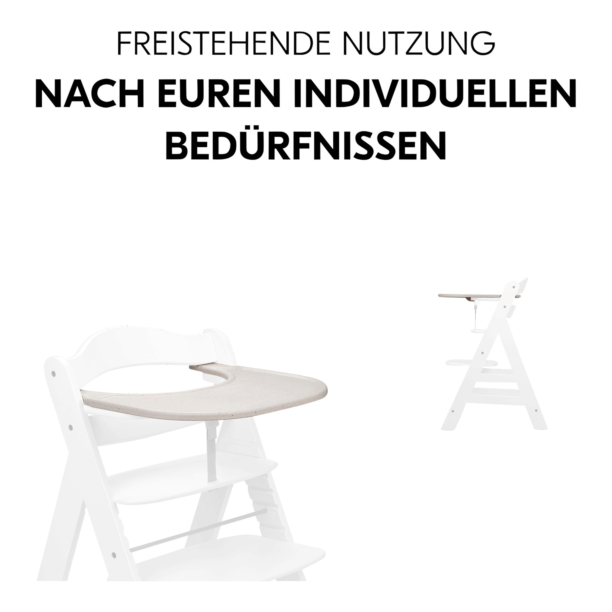Hauck Hochstuhltisch Alpha Click Tray beige