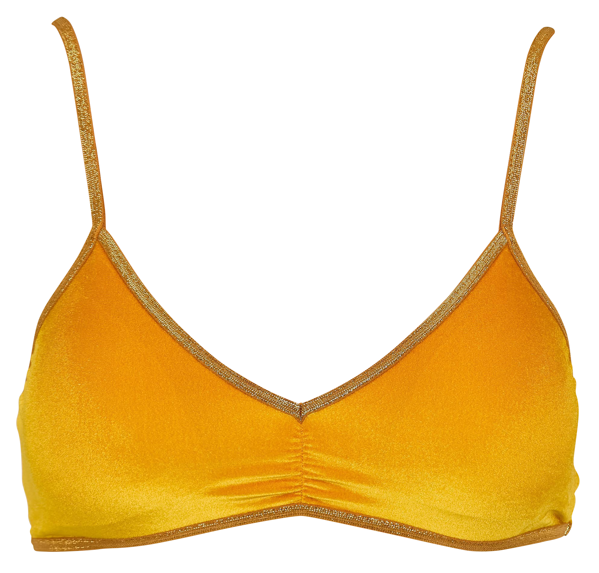 GEORGIA - Brassière velours | Jaune
