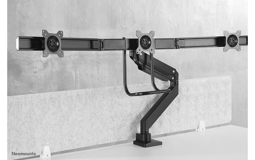 Tischhalterung NM-D775DX3 bis 18 kg – Schwarz<br>Neig-, Schwenk- und Drehbare Halterung für drei Flachbildschirme bis 27