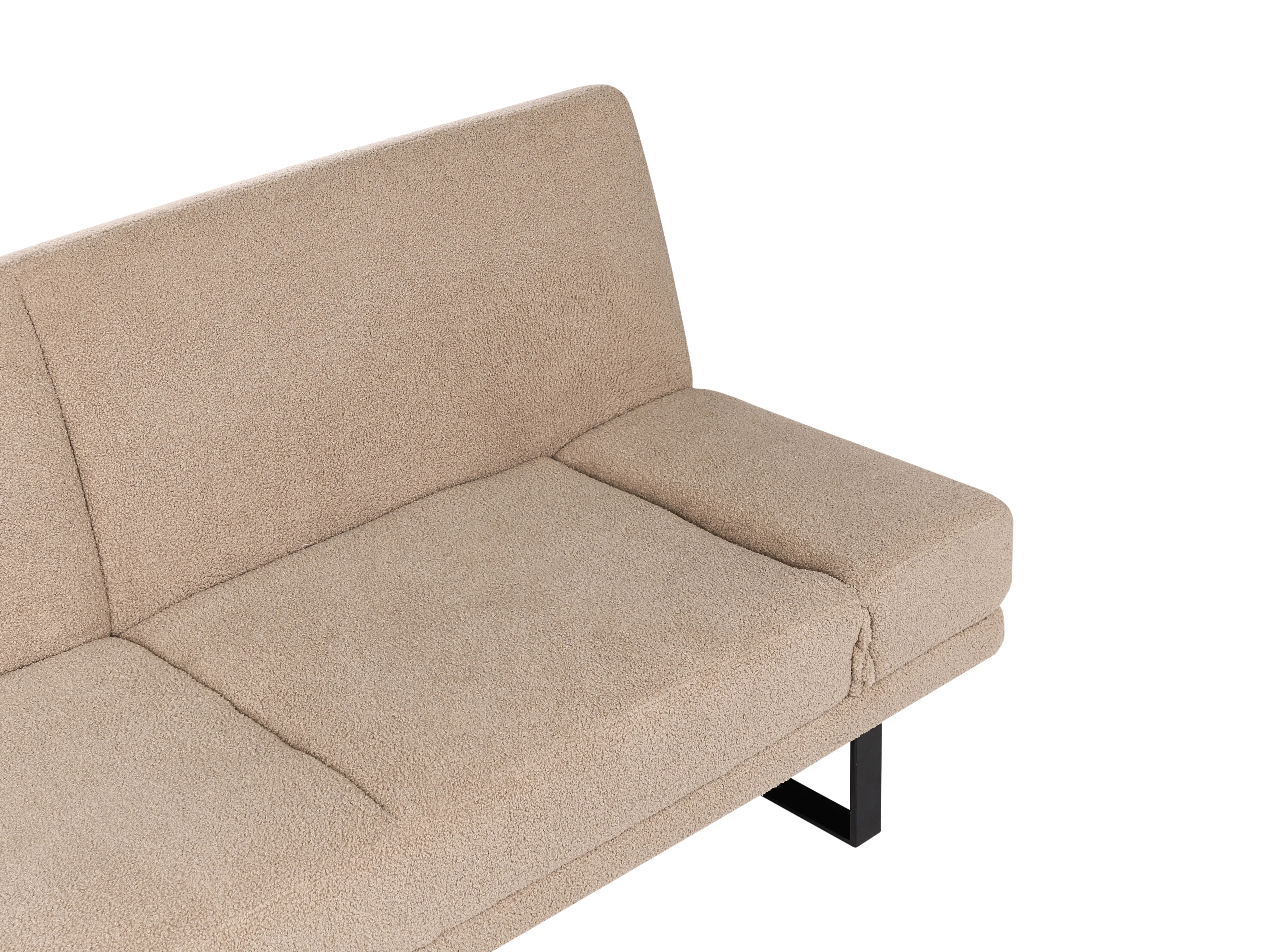Slaapbank 2-zits YORK Bouclé Zandbeige
