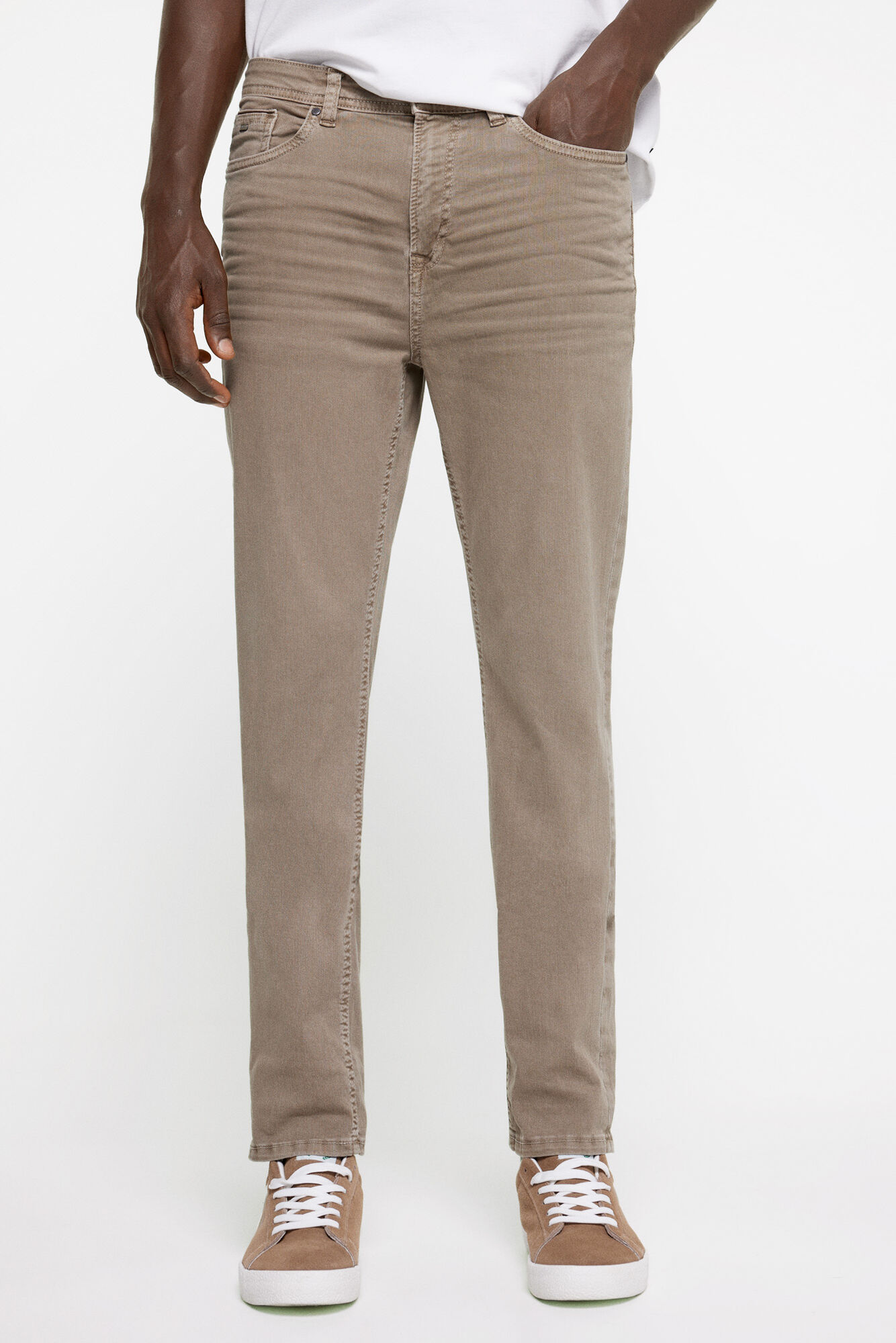 Calça skinny de cinco bolsos