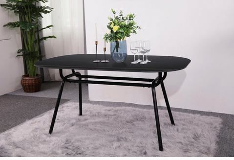 Eettafel - Donkergrijs - Sintstone - Metalen Frame