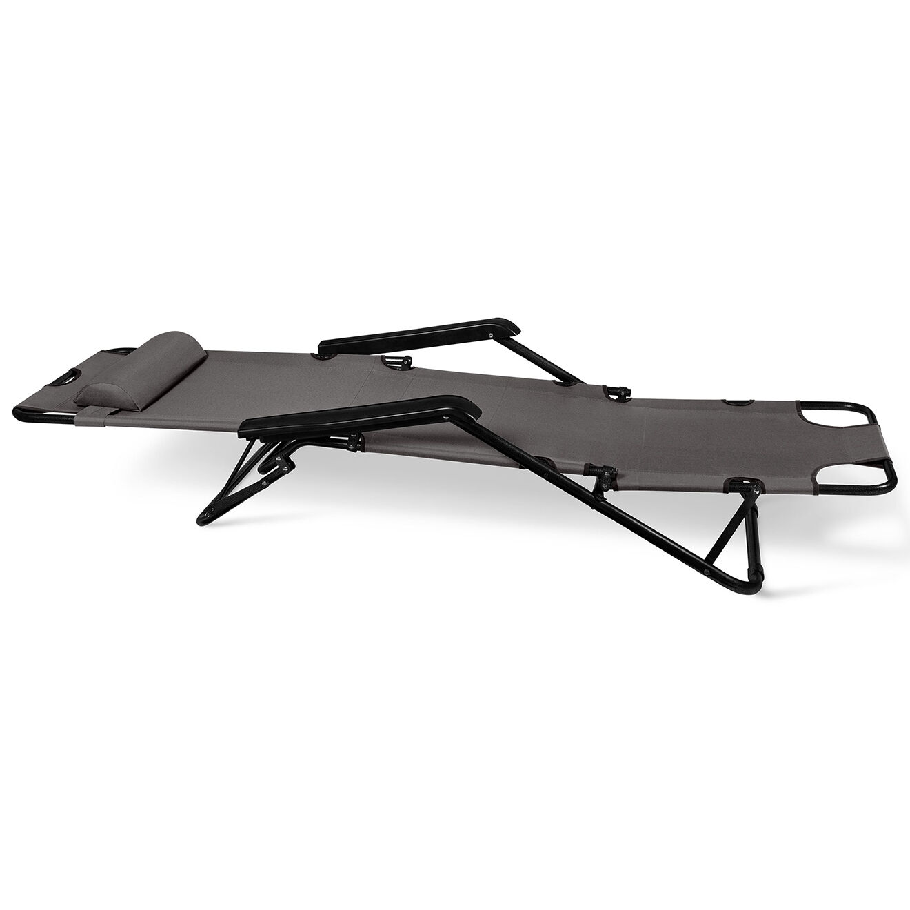 Pratik Garden 2 Transats relax gris - 171x61x33 cm