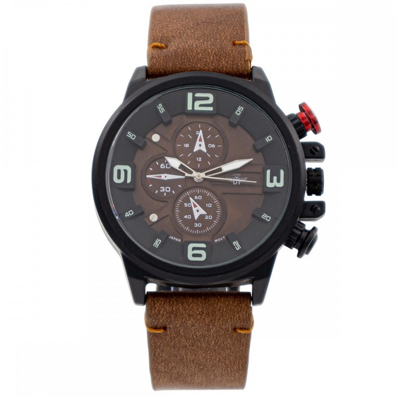 Montre Homme M. JOHN bracelet Cuir Marron