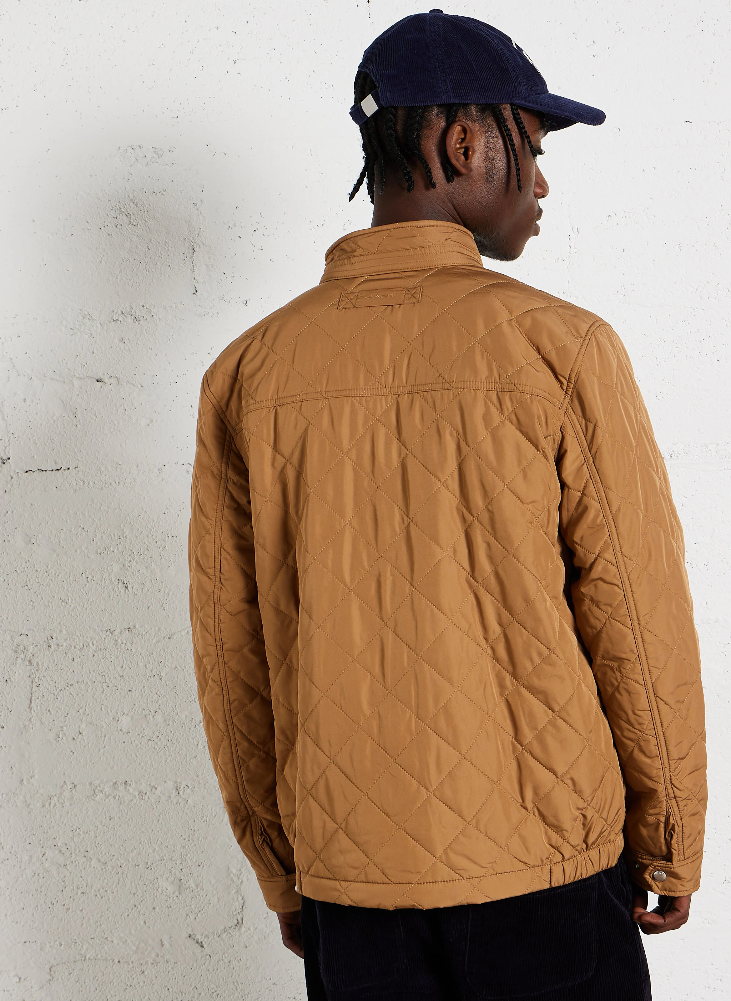 Veste col montant matelassée| Marron