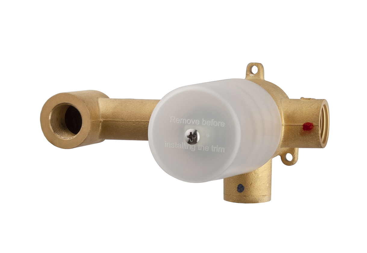Mueller Gold inbouw wastafelkraan met Coolstart geborsteld messing