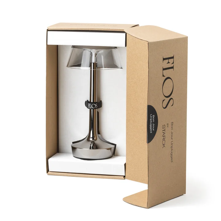 Flos - Bon jour Unplugged Akku-Tischleuchte, Color Tune, black chrome