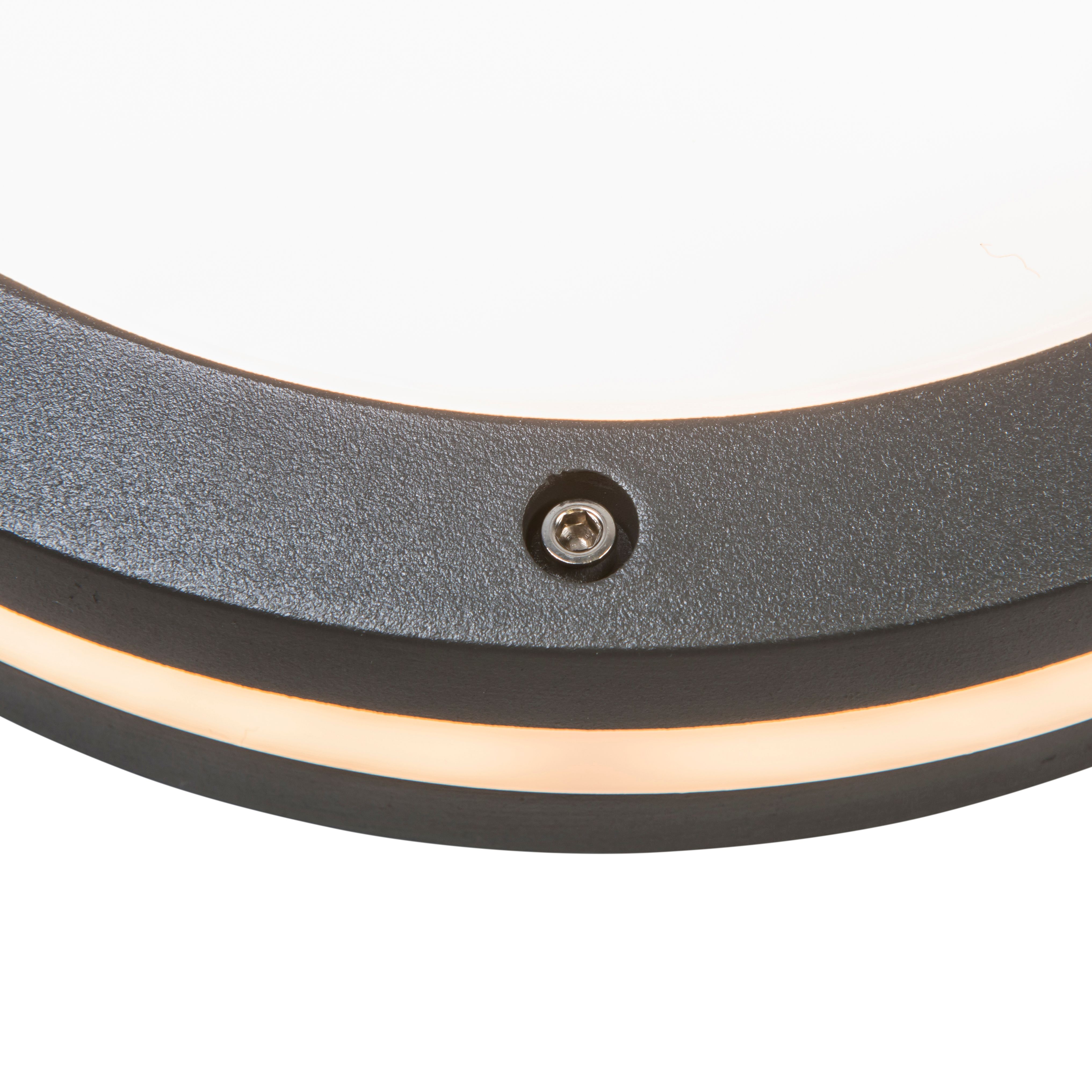 Wand- en plafondlamp donkergrijs 2-lichts IP54 - Glow