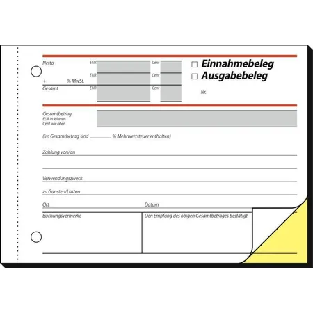 Sigel Ausgabe/Einnahmebeleg A6, 2 x 40 Blatt
