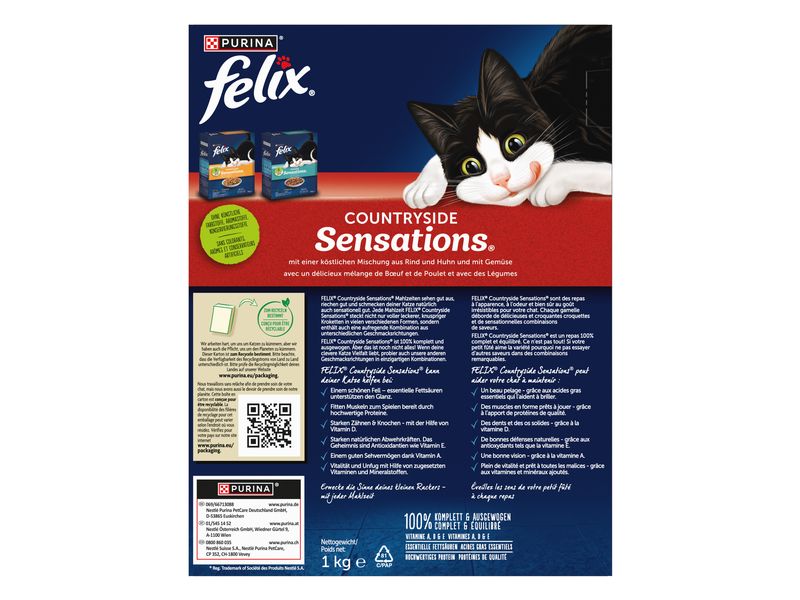 Felix Trockenfutter Sensations Fleisch, 1 kg Felix Sensations Fleisch 1 kg