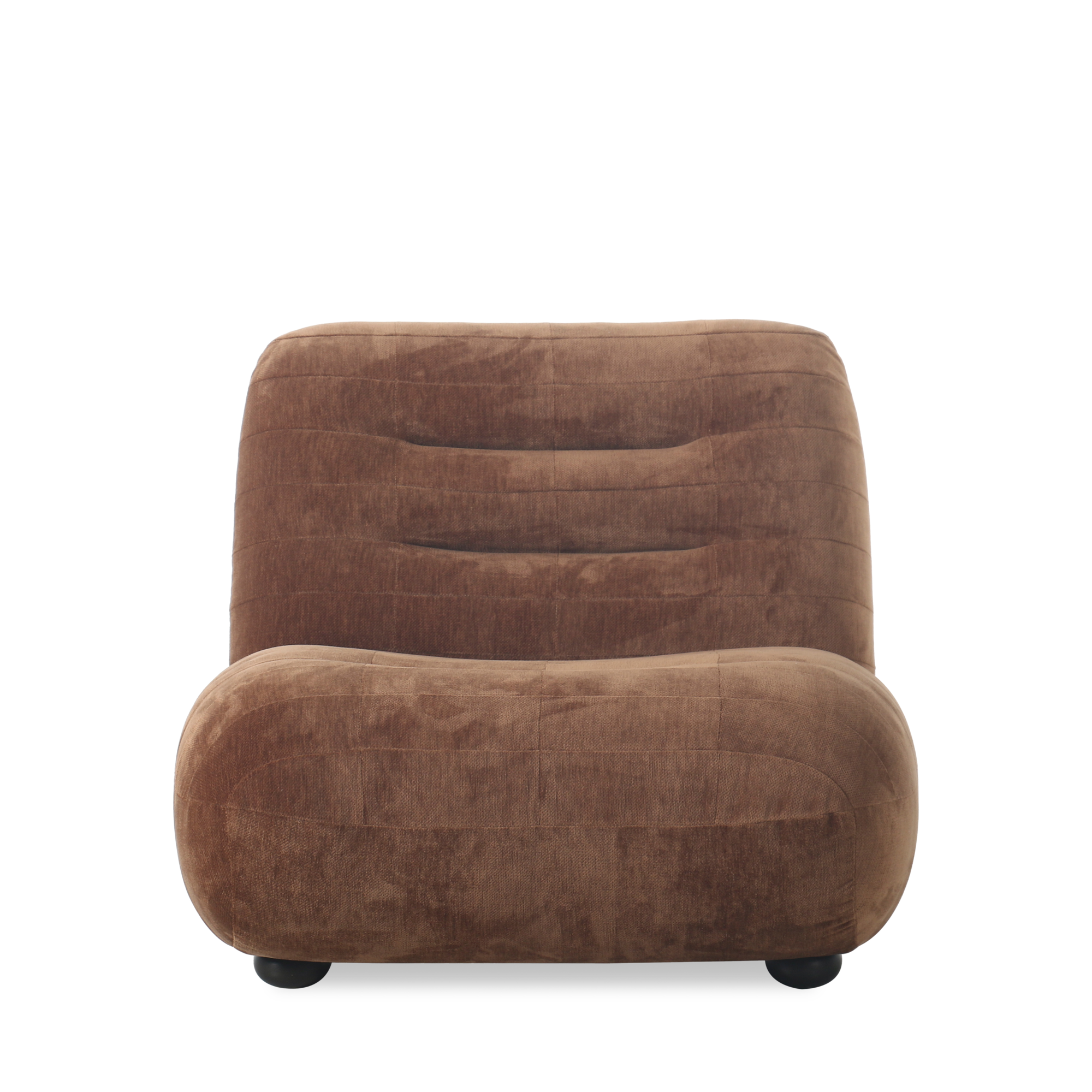 Lounge Chair Wyatt Velours Cognac
