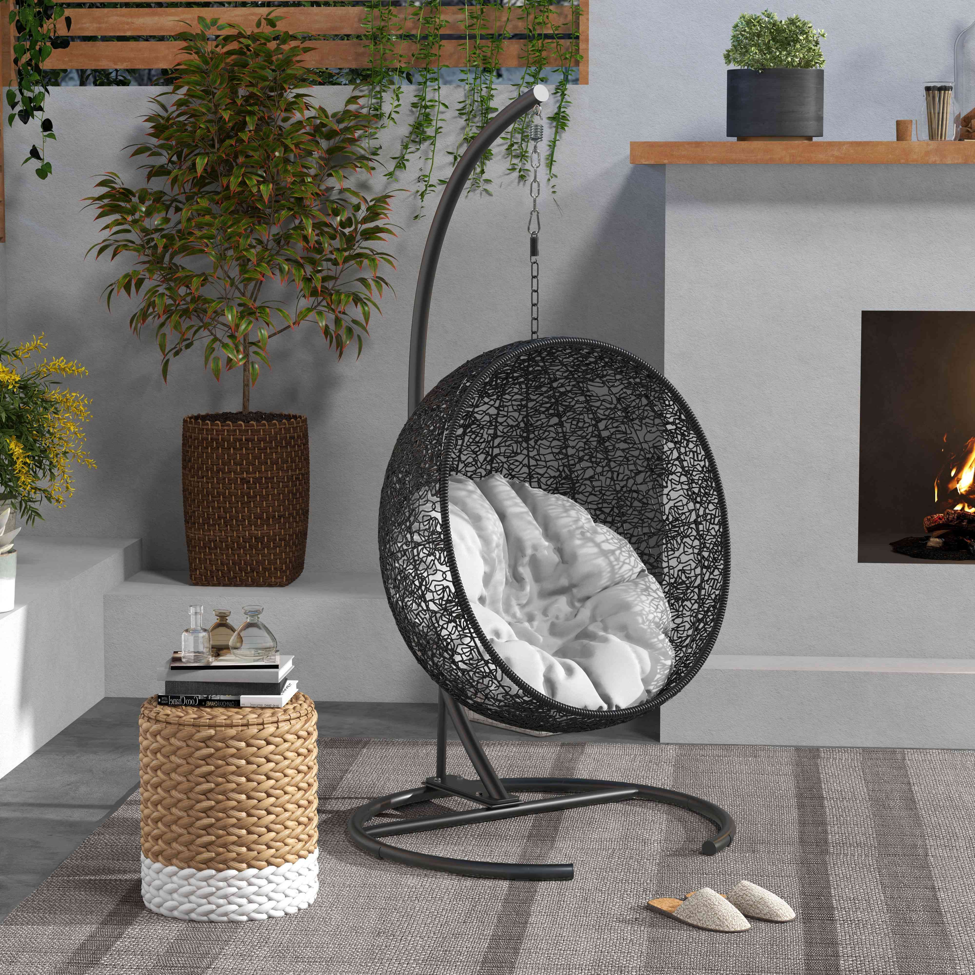Suporte para cadeira suspensa Outsunny, preto