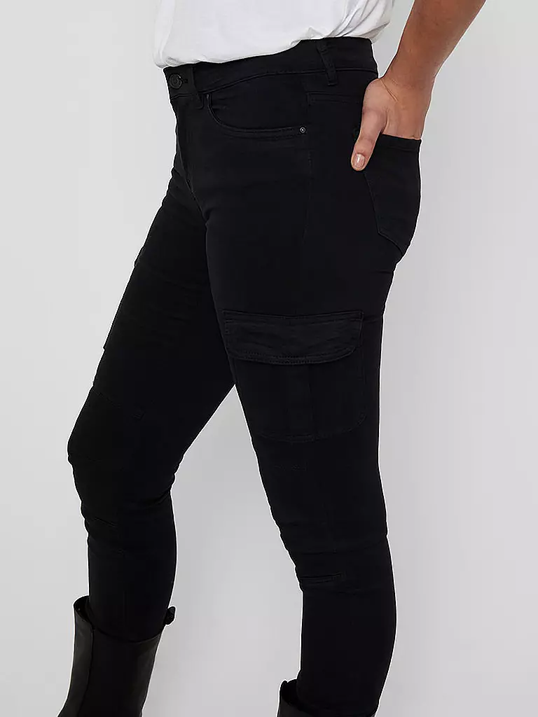 ONLY Cargohose Skinny Fit  ONLMISSOURI schwarz