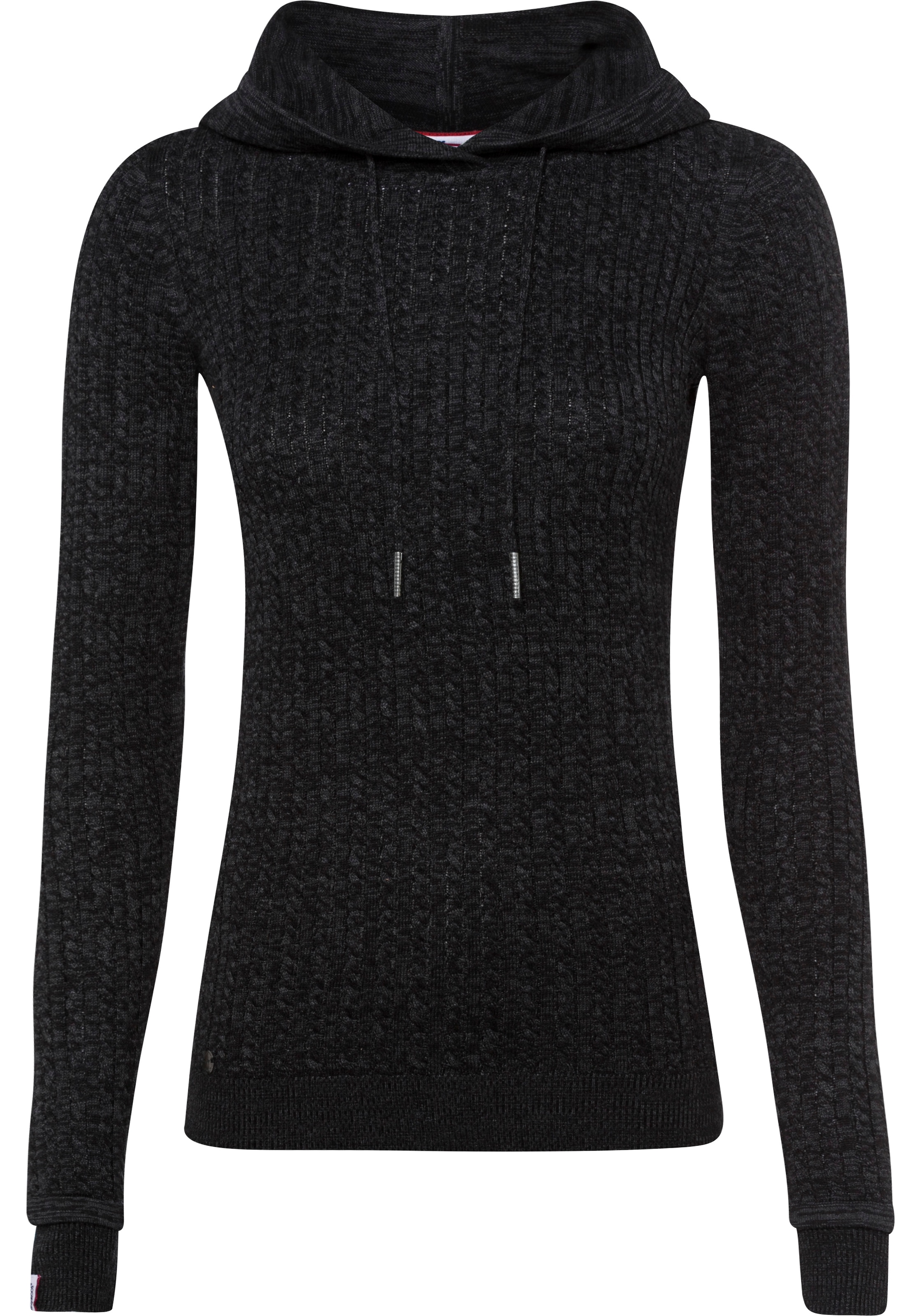 KangaROOS Kapuzenpullover , im feinen Zopf-Strick-Design