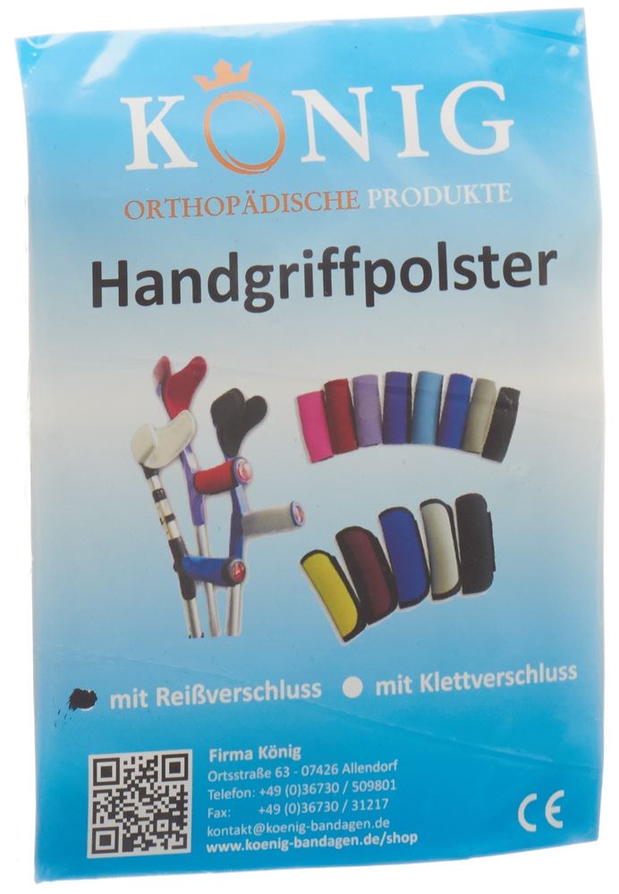 KOENIG Griffpolster Krücken<br>1 Paar, schwarz Reissverschluss