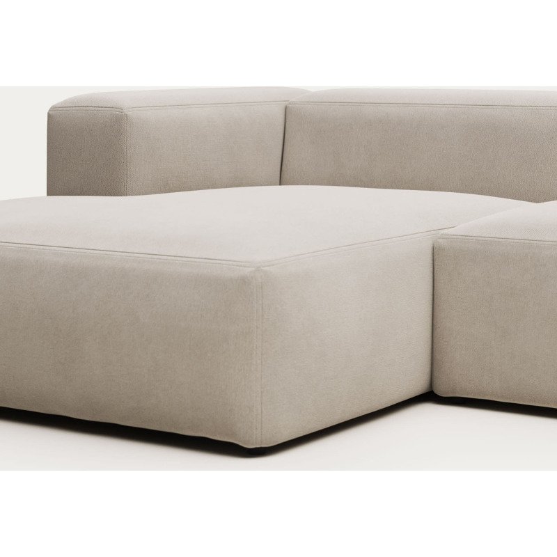Canapé Blok 3 places beige méridienne à gauche 300 cm