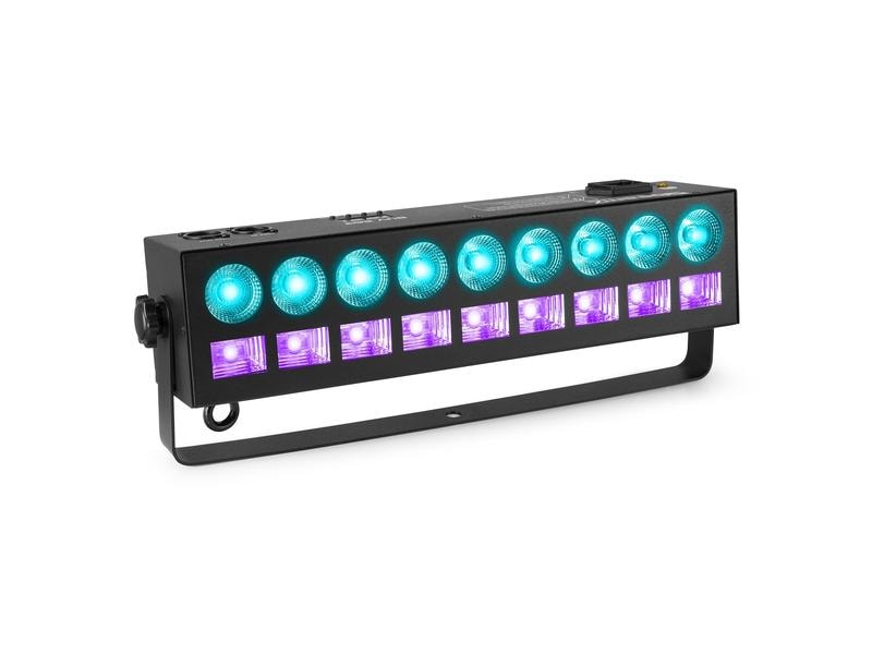 BeamZ LED-Bar LCB99 Kompakte 2-in-1-LED-Leiste mit 9 x 6-W-RGBW-LEDs in Kombination mit 9 x 3-W-UV-LEDs