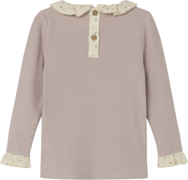 Lil' Atelier NMFTRINE LS SLIM TOP LIL Shadow gray
