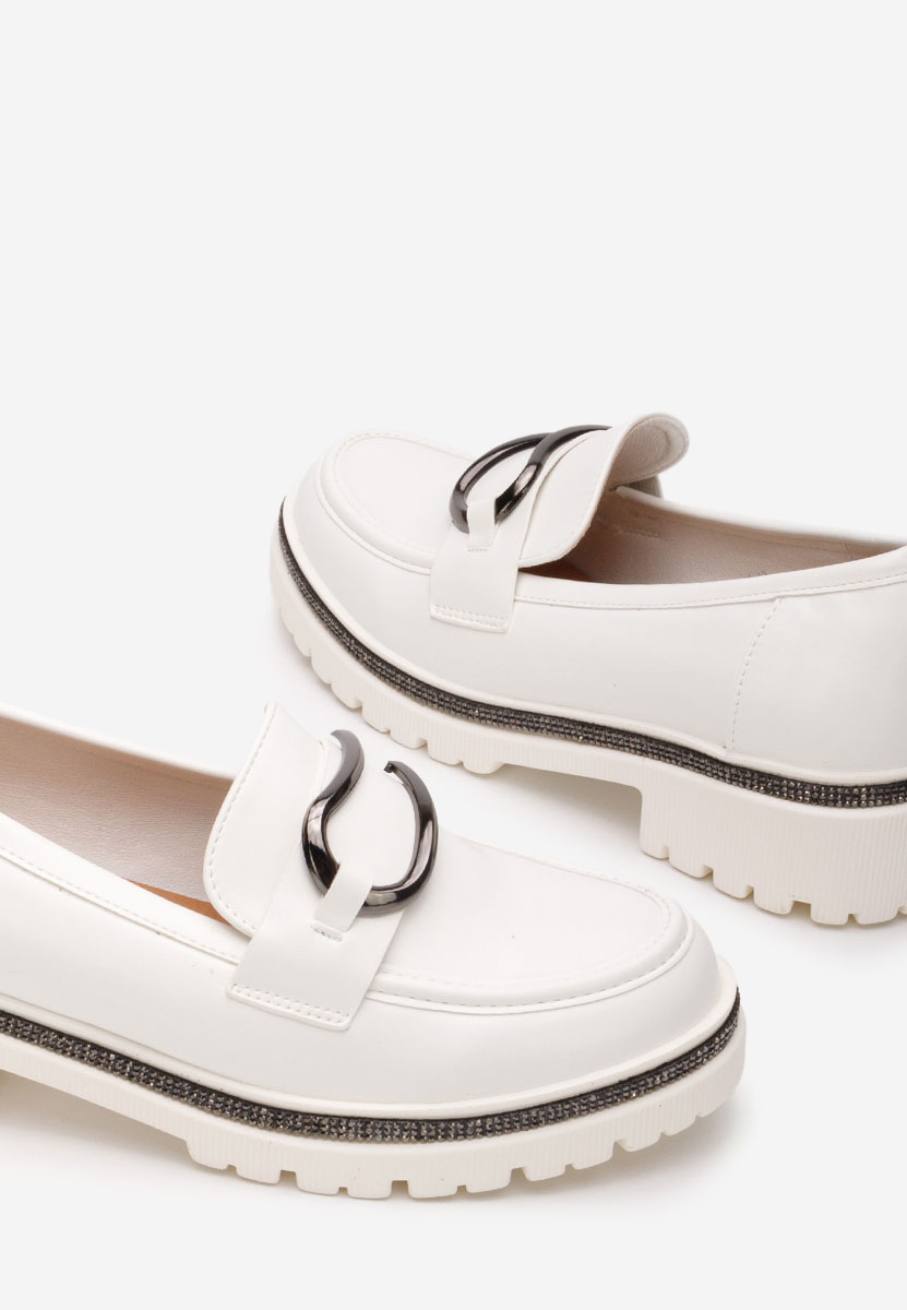 Mocassins femme blancs Colista
