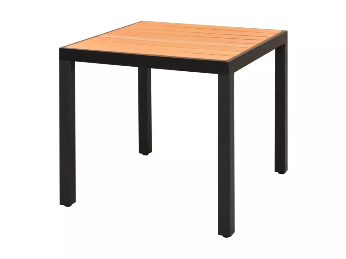 Salon de jardin 5 pcs PVC Résine tressée Noir et marron