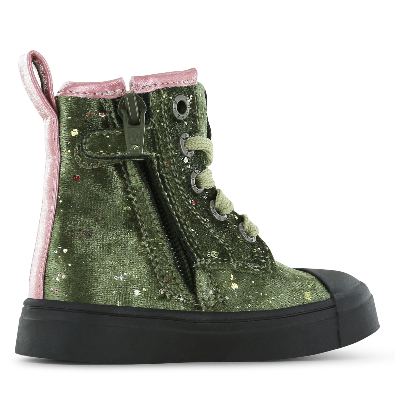 Shoesme grüner Schnürschuh mit Punkt