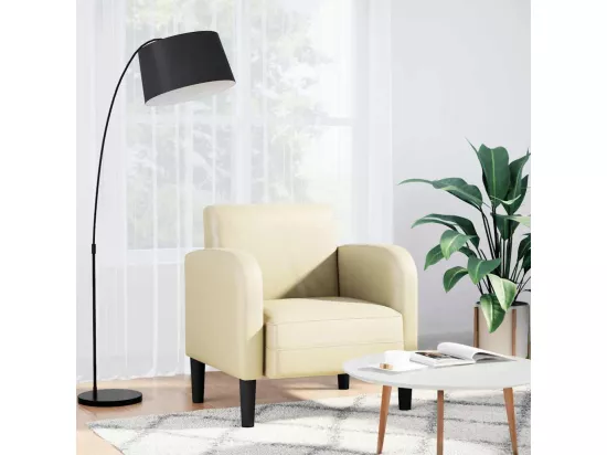 Chaise de canapé avec accoudoirs crème 54 cm similicuir