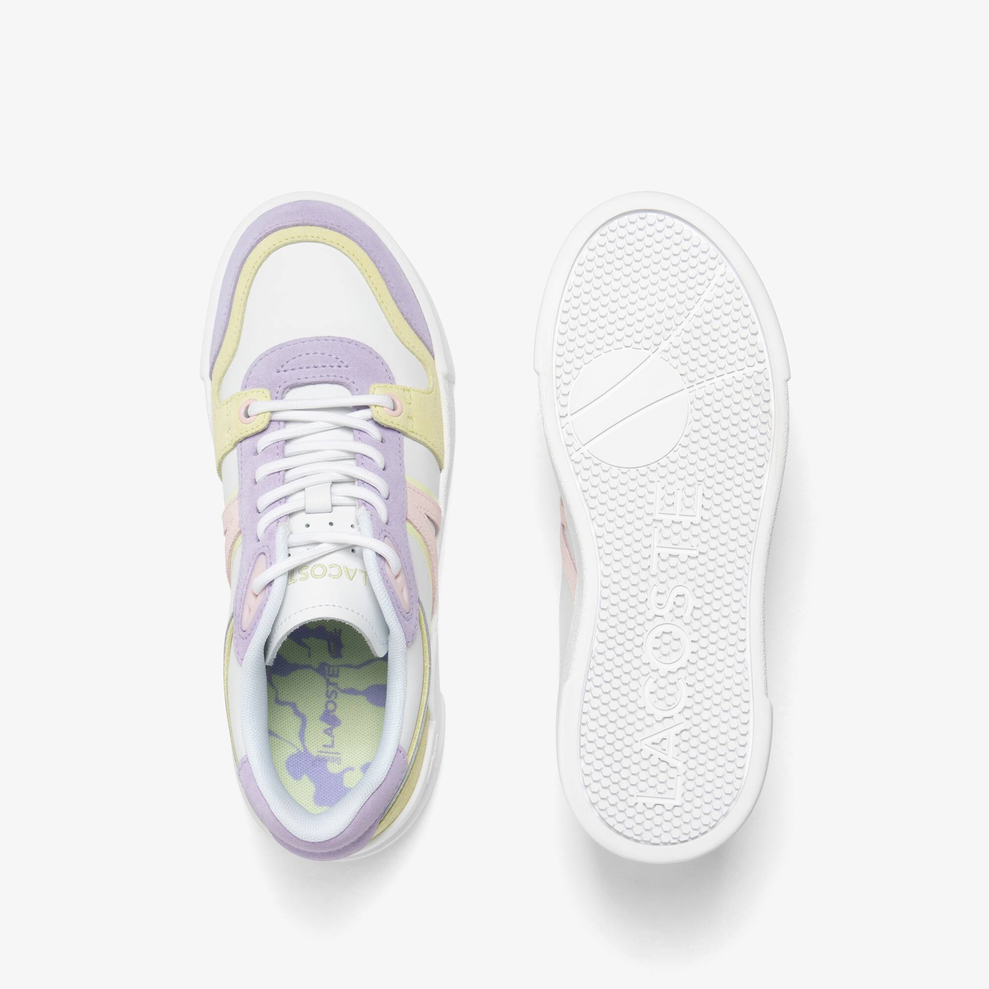 Sneakers L002 Evo femme en cuir contrasté Sneakers - Blanc - Lacoste - Femme