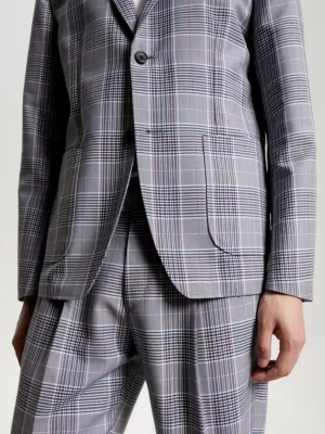 Blazer Slim Fit com estampa Príncipe de Gales