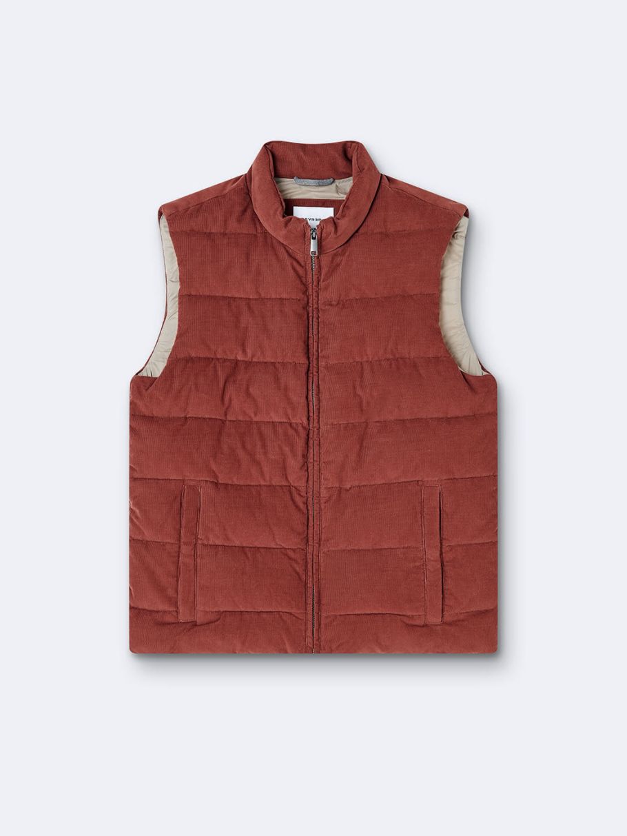 Gilet sans manche zippé col montant