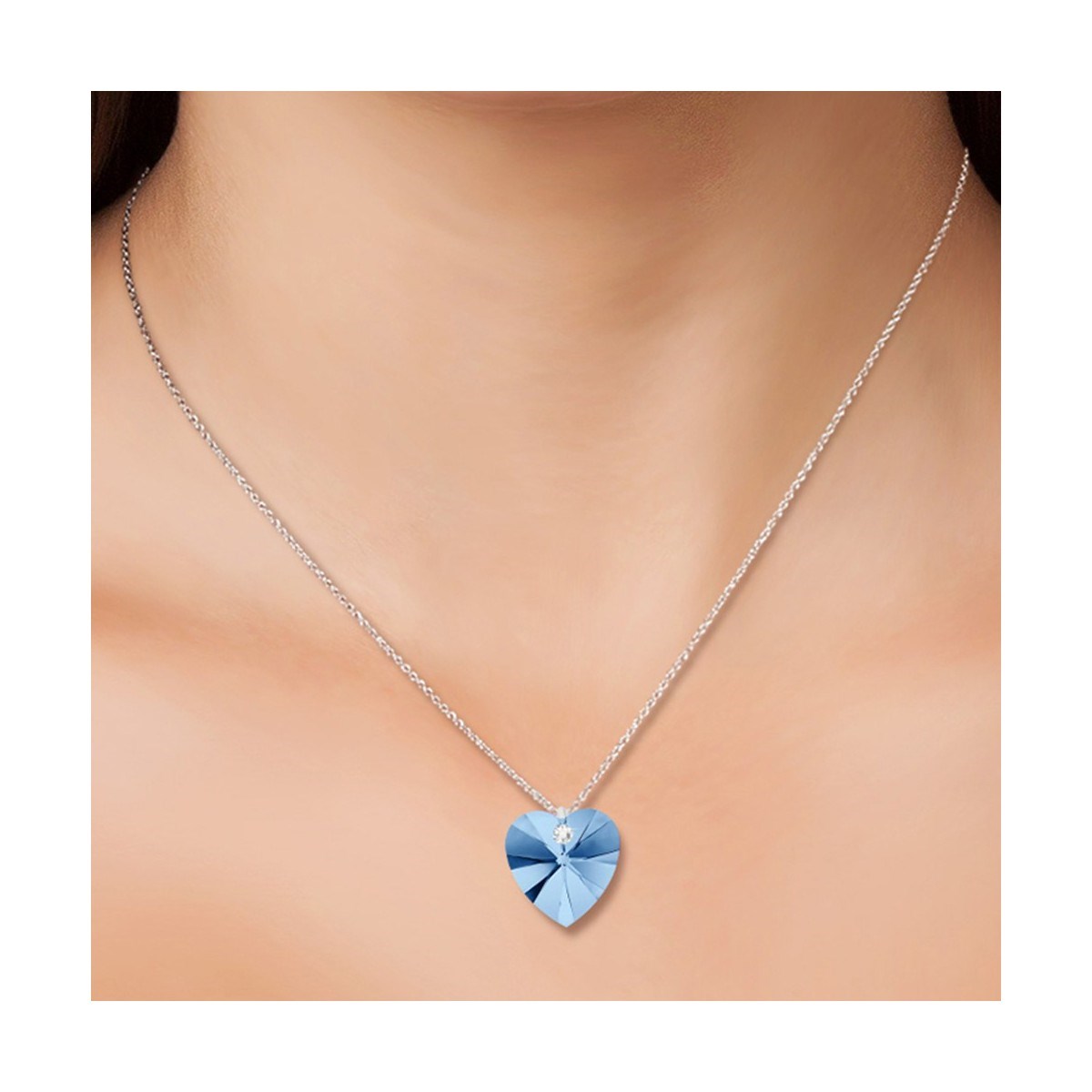 Collier coeur SC Crystal orné de Cristaux scintillants