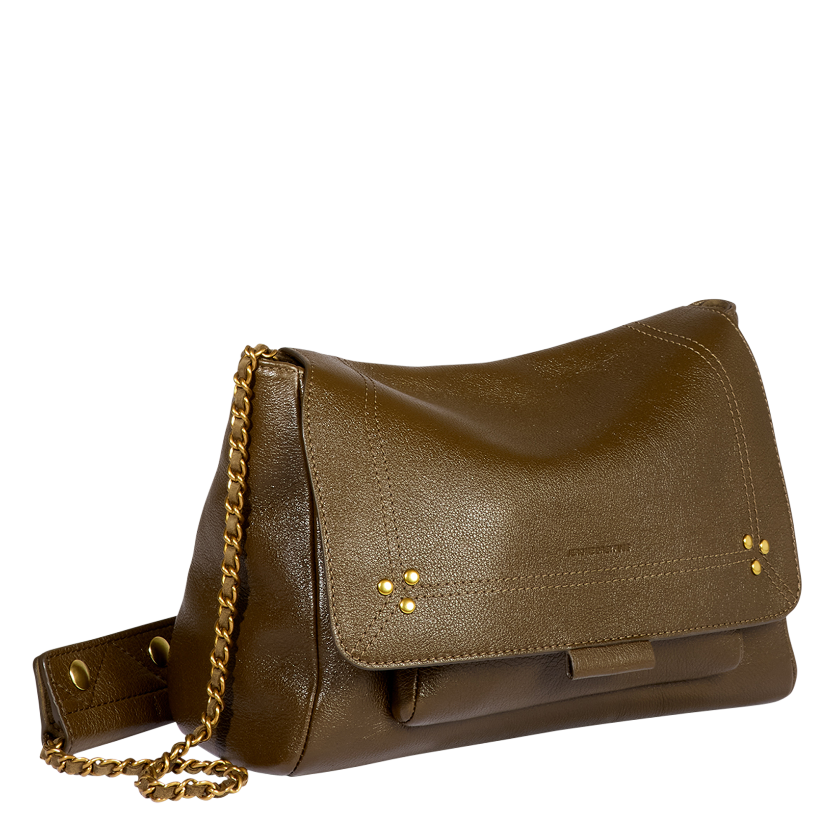 LULU M - Sac bandoulière en cuir | Kaki