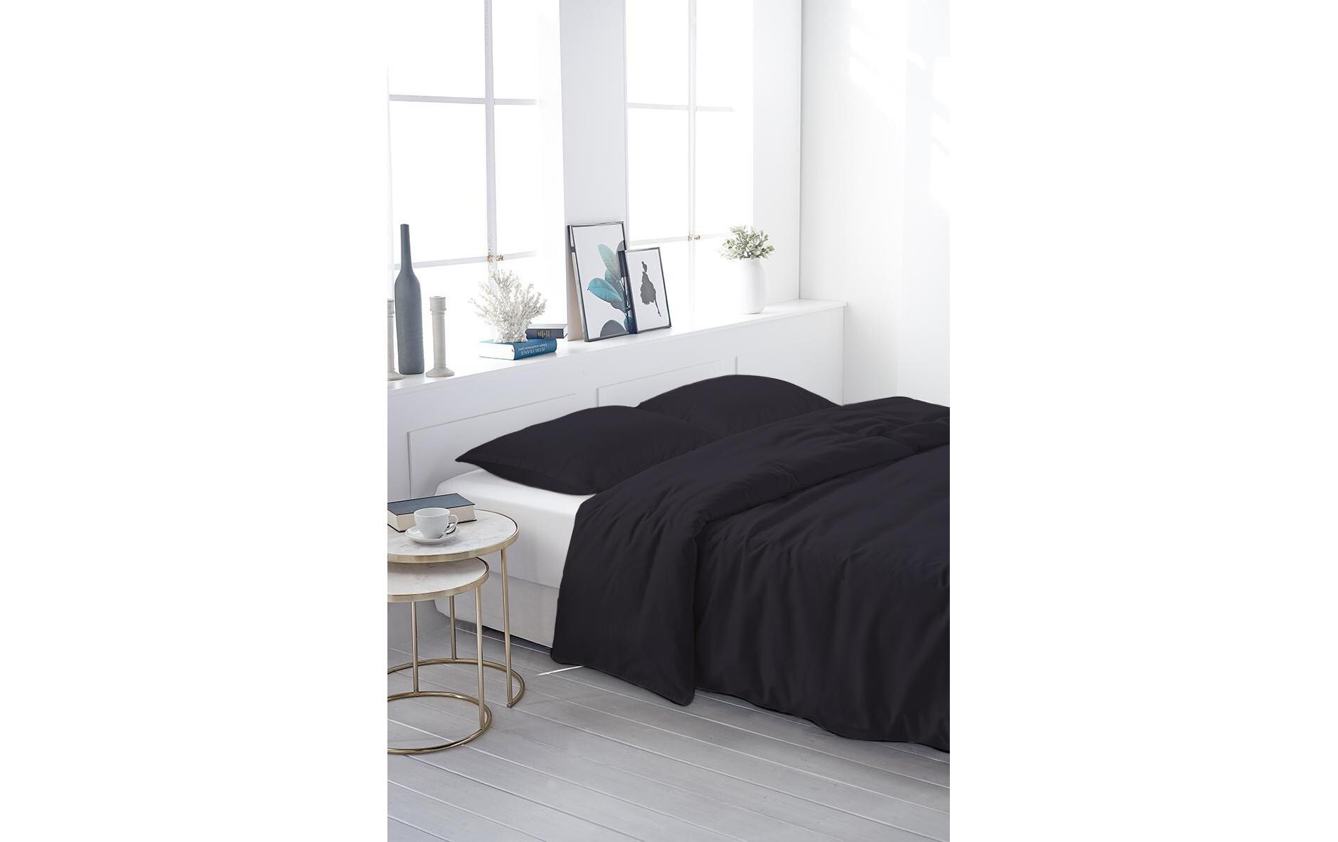 Kopfkissenbezug Uni Satin 65 x 100 cm, AnthrazitBaumwoll-Satin Kopfkissenbezug