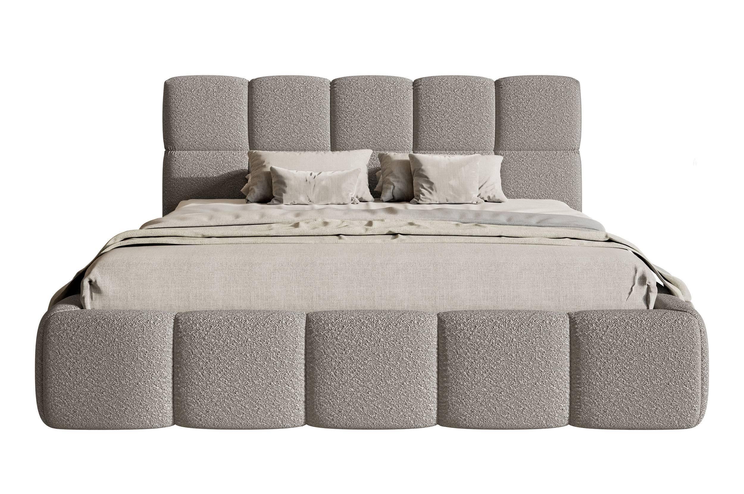 NADUVI Collection Chloe Bedframe 160 x 200 cm - Bouclé - Grijs