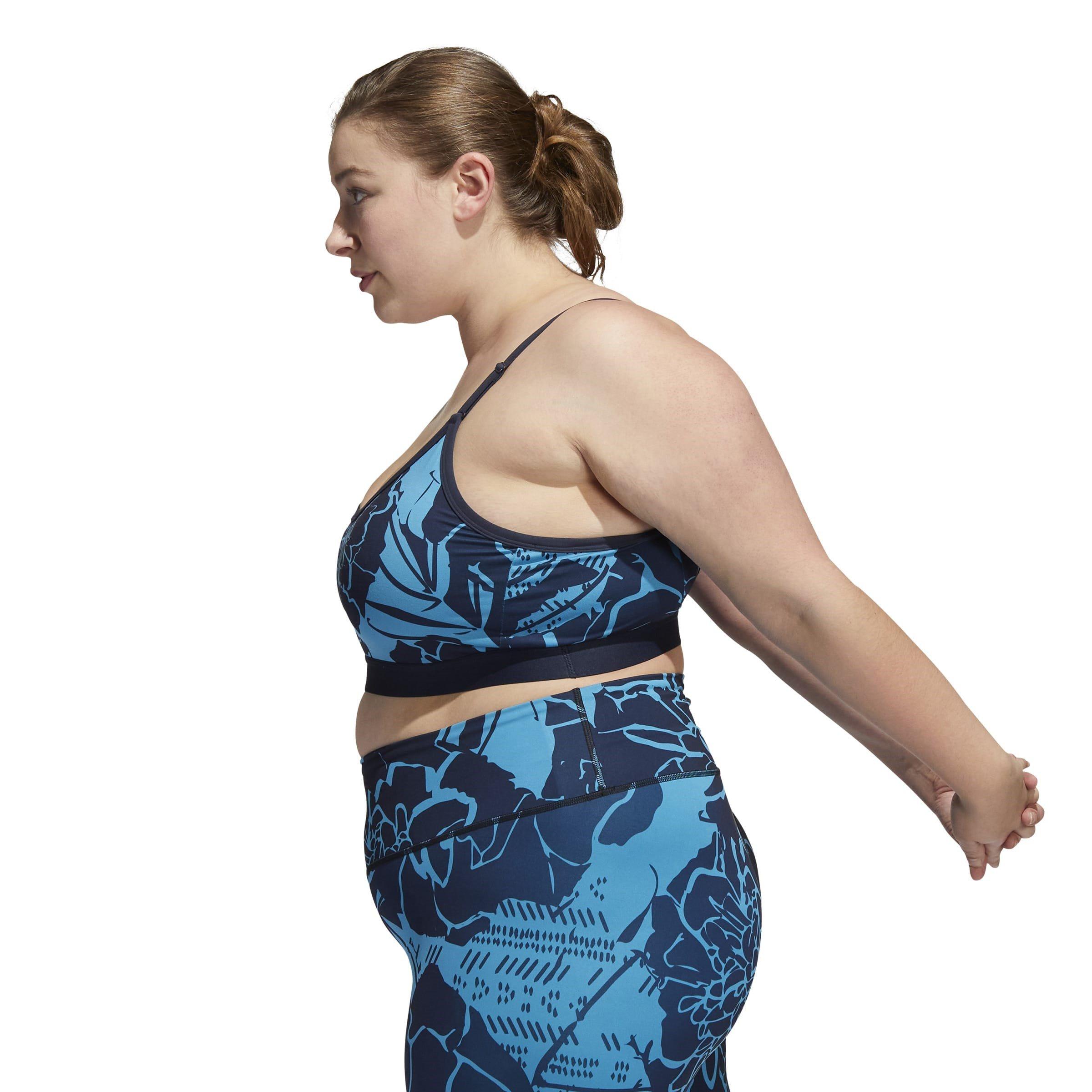 adidas Training Light Support Flower Print Sports Bra Womens