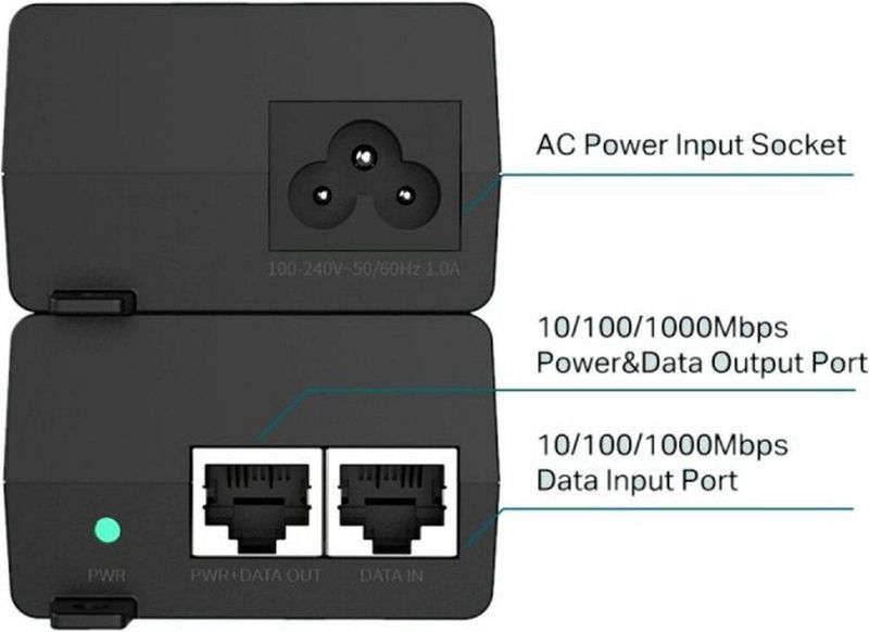 TP-Link TL-POE160S - Poe+ Injector - Zwart - EU-stekker