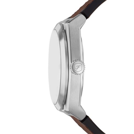 Fossil Everett FS6071 Herreur, Silver/Brown, 42 mm
