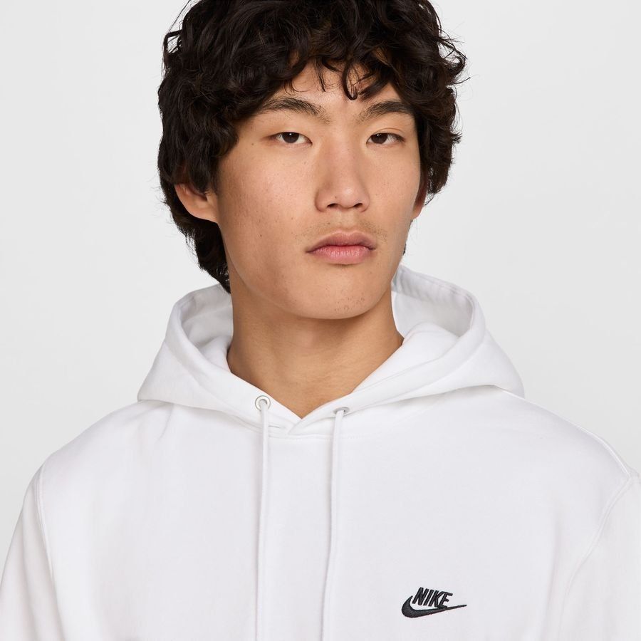 Nike Sweat à Capuche Club - Blanc/Noir